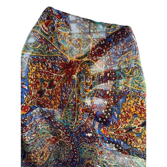 Bobeau Boho Hippie Floral Semi Sheer Popover Coverup Dress Women's Size 1X - Picture 10 of 11